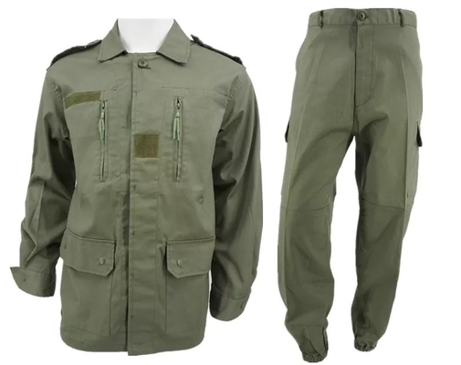 Dirsek ve Diz Pedleri ile Alev Geciktirici Askeri Taktik Giyim Aramid PE Ordu Eğitim Elbisesi