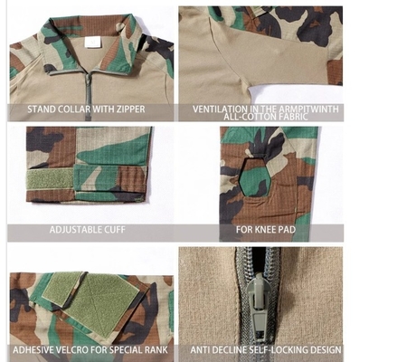 ACU 65/35 Askeri Taktik Giyim Multicam CP Kamuflaj Yırtılmaya Dayanıklı