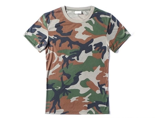 100% Pamuk Askeri Taktik Giyim Yırtılmaz Kamuflaj Ordu T Shirt