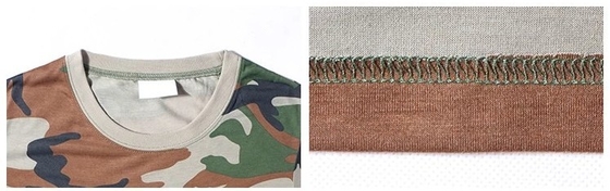 100% Pamuk Askeri Taktik Giyim Yırtılmaz Kamuflaj Ordu T Shirt