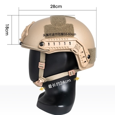 Özel ABS Ağır Görevli Şok Direnci Kalıcı Dışarıda Hızlı MH Kask Taktiksel CS Kask Koruyucu Taktiksel Kask