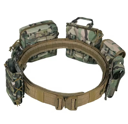 Equipo Tactico Düzenlenebilir Molle Çantası 6 Parça Polyester Kamuflaj Taktiksel Bel Kemerleri Mag Poşetleri