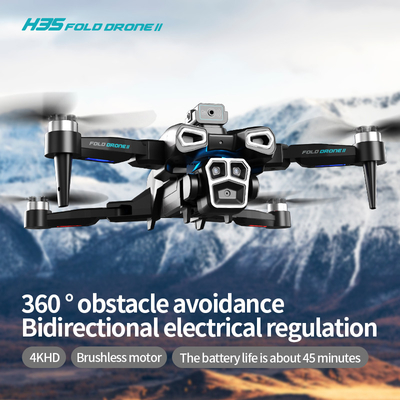 Profesyonel 4K HD ESC Çifte Kamera Mini Drone H35 fırçasız Optik Akış WIFI Quadcopter Engelleme Uzak
