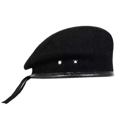 En kaliteli taktiksel ayarlanabilir gümüş rozetli özel yün beret
