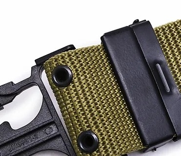 Khaki Su geçirmez Hızlı Çıkışlı PP Webbing Kemeri Dışarıda Eğitim ve Tur için Taktiksel