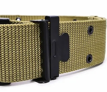 Khaki Su geçirmez Hızlı Çıkışlı PP Webbing Kemeri Dışarıda Eğitim ve Tur için Taktiksel
