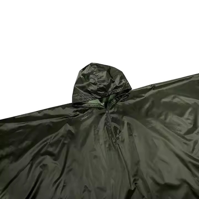 Zeytin Yeşil Nefes Alıcı Poliester Poncho Yağmurlu Çamaşırı Açık Hava Etkinlikleri İçin