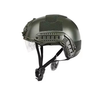 Taktiksel eğitim için camlı dayanıklı siyah taktiksel koruyucu kask