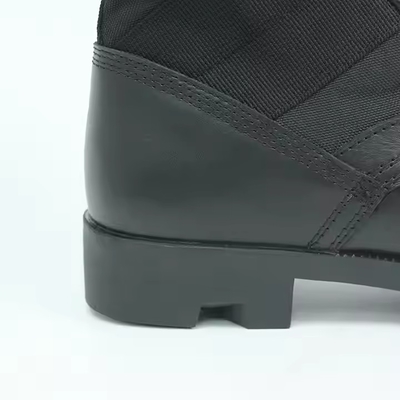 Siyah Tam Taneler Deri Güvenlik Çizmeleri Kauçuk Sert tabanlı PU Gerçek Deri Dışarı Çizmeleri Erkekler için