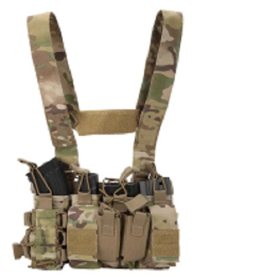 Düzenlenebilir Velcro Kemerleri Molle / PALS Sistemiyle Savaş Taktik Yelek Ch020